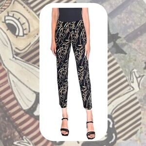 🏷️🆕🎉Krazy Larry • stylish black belt print trousers